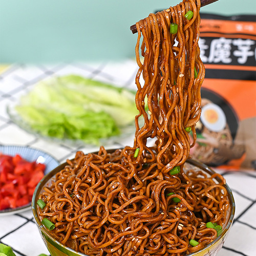 Hichijia Buckwheat Konjac Noodles Mixed Combination Bag Mixed Noodles with Ingredients Package Dormitory Convenient Supply One Piece Dropshipping