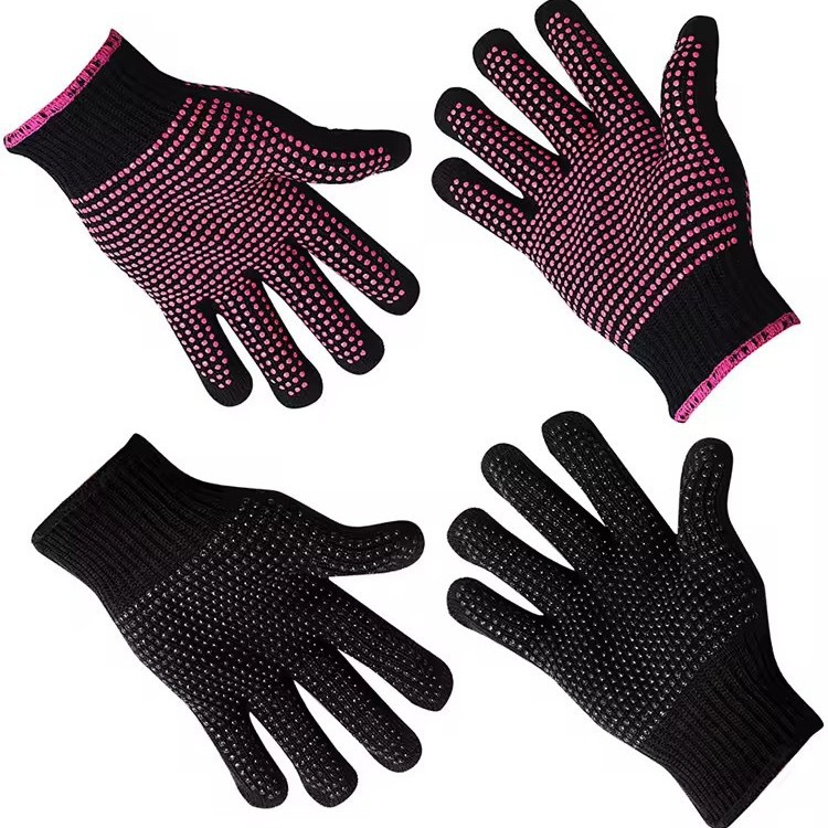 Guantes de peluquería dispensadores de silicona de pvc resistentes a altas temperaturas