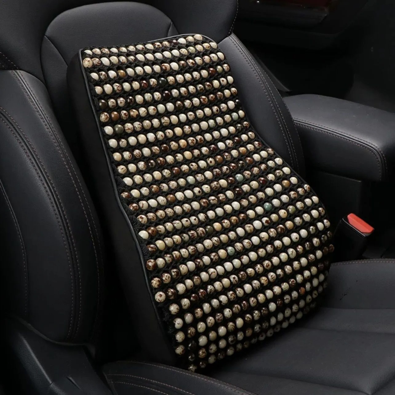 Natural Bodhi Seed Lumbar Support Summer Car Breathable Backrest Bead Pillow Memory Foam Massage Headrest Driver Lumbar Cushion