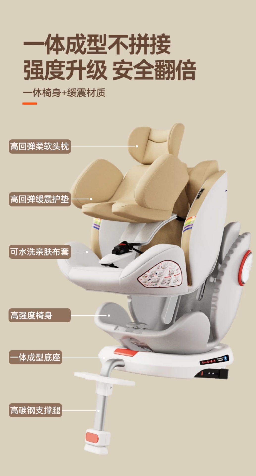 Suitable for infants and toddlers, child safety seat for cars, baby car seat for 0-2 years old