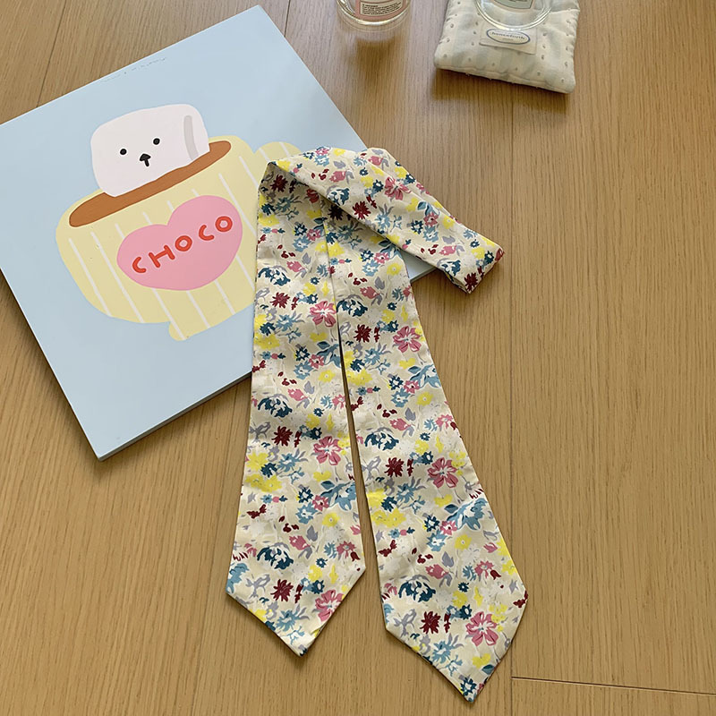 Bufandas de seda para mujeres con camisas de cuello de corbata de nuevo leopardo bufandas de seda largas cinta de cabello