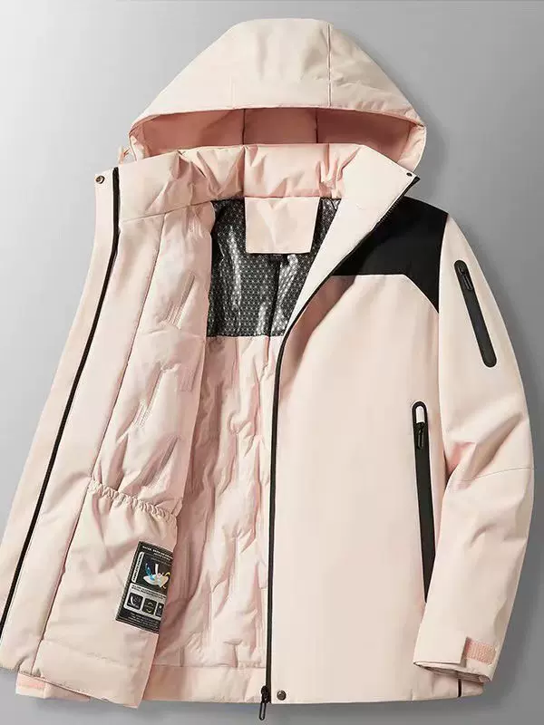 石墨烯冲锋衣棉服男女同款冬季户外防寒保暖外套防风防水登山服