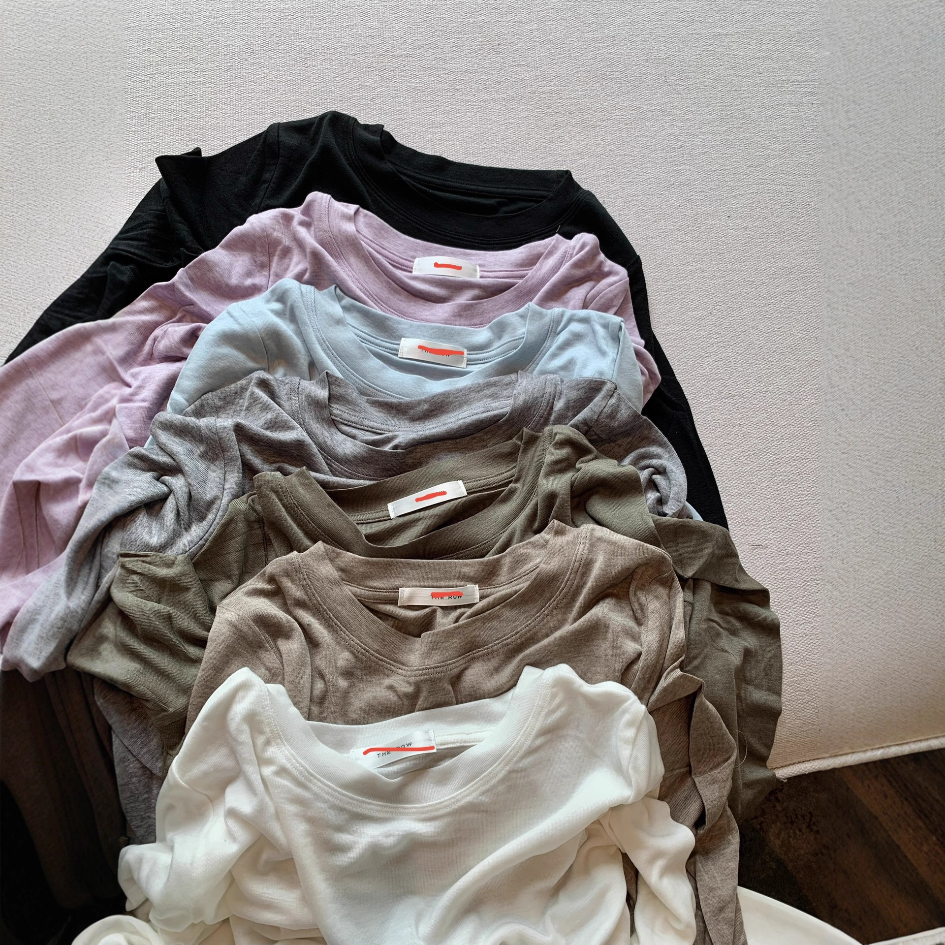 Live Broadcast Hot-Selling Row Source Tencel Wool Long-Sleeve T-Shirt Base Shirt Round Neck Foreign Trade Factory Source