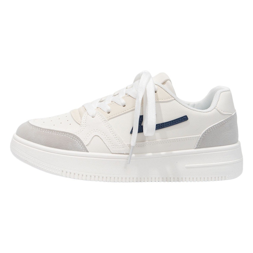 Zapatos de suela gruesa transpirables con punta redonda, zapatillas sencillas y discretas para mujer, zapatos casuales de caña baja, modernos y versátiles con un toque de alta gama.