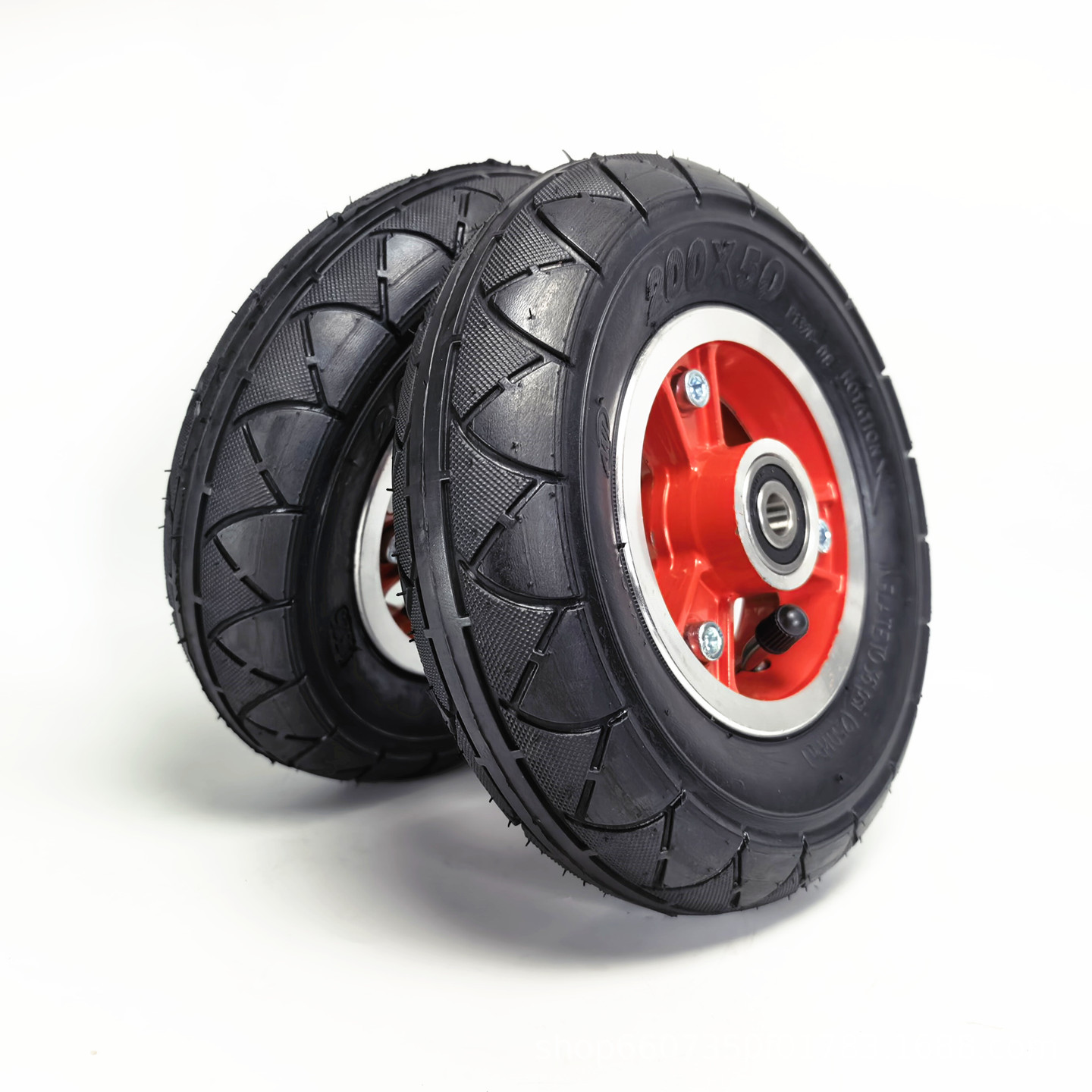 8inch Haogebeizhenhubang electric wheelchair front small wheel assembly 200x50 inflatable inner and outer tire complete wheel