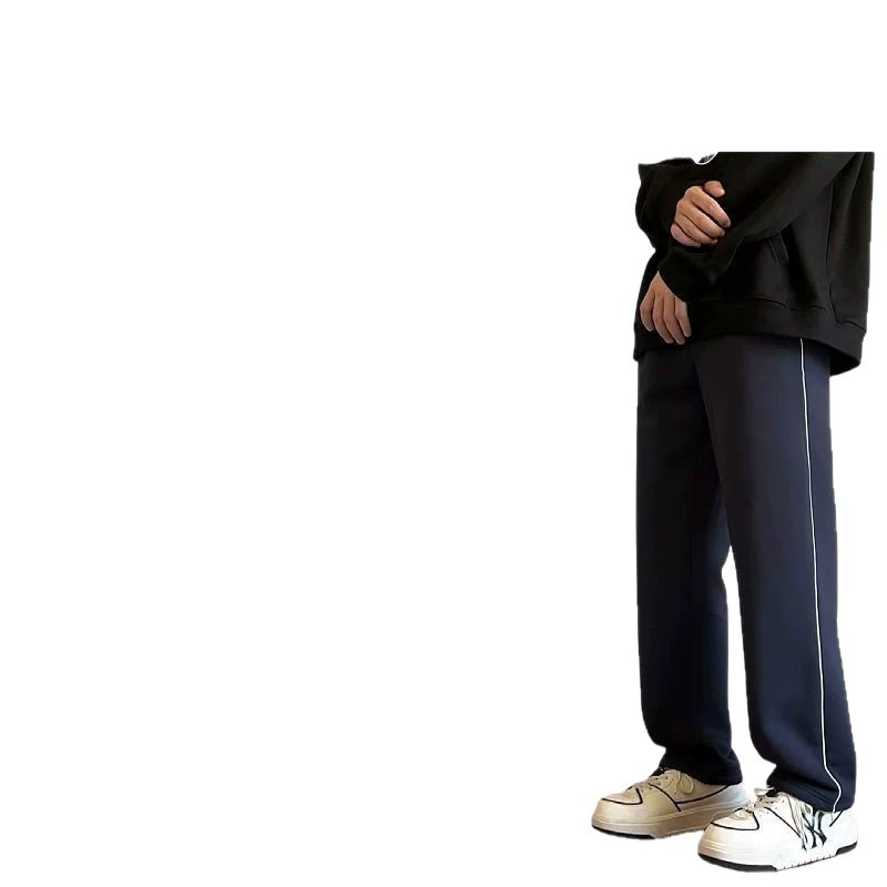 Velvet winter uniform, sports keep warm trousers for men and women for elementary school students, loose straight fit