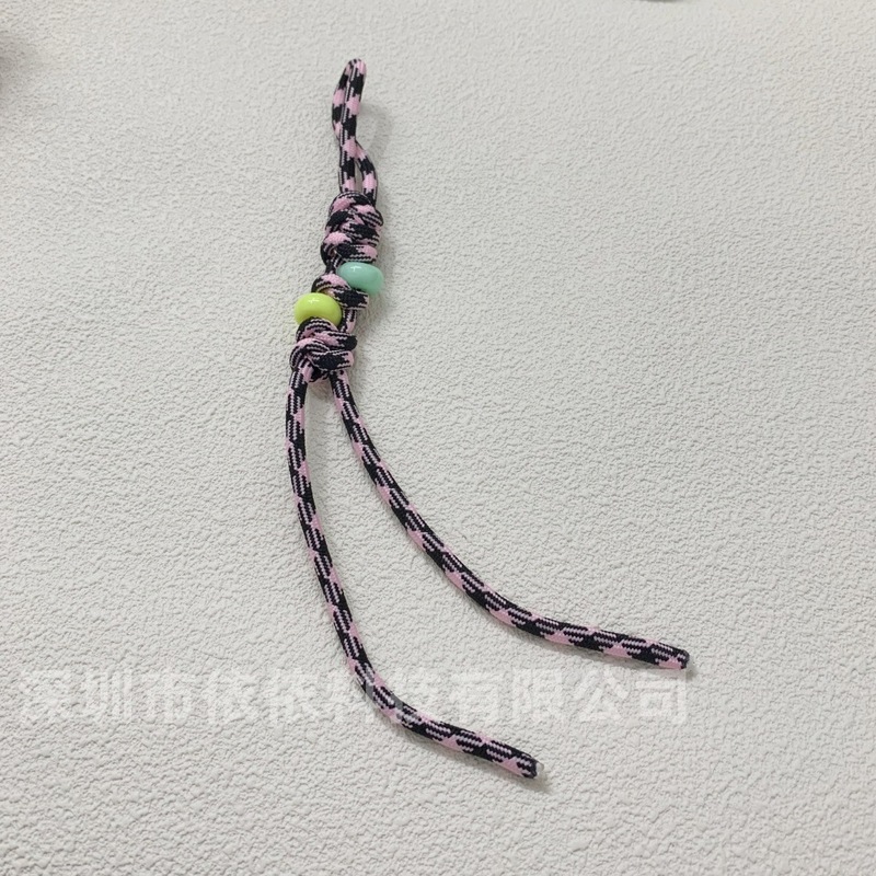 miu系彩色包包编绳挂件时尚车钥匙扣挂饰金刚结手工彩珠编织挂绳|undefined