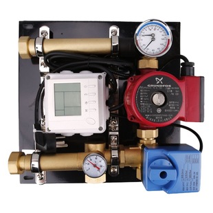Водосмесительный центр с подогревом пола Водяной насос Grundfos автоматический контроль температуры энергосберегающий усилитель внутренней циркуляции система постоянного контроля температуры