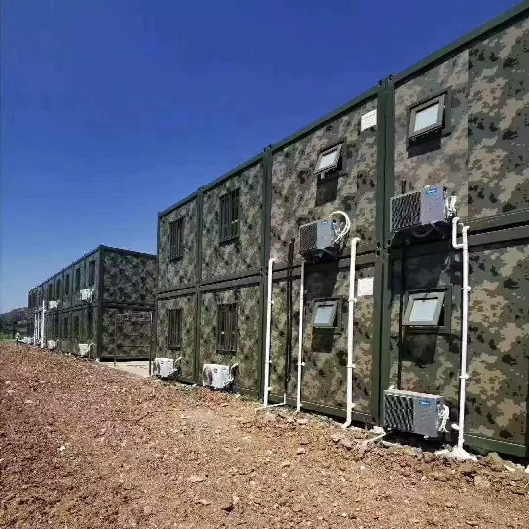 迷彩绿色打包箱简易彩钢房活动房箱房工地活动板房拼装快装快装房