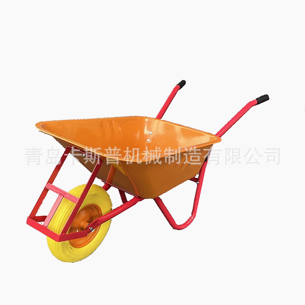 工厂生产 WB5009 改型 非洲手推车 PU轮4.00-8 扁铁支撑 加强型