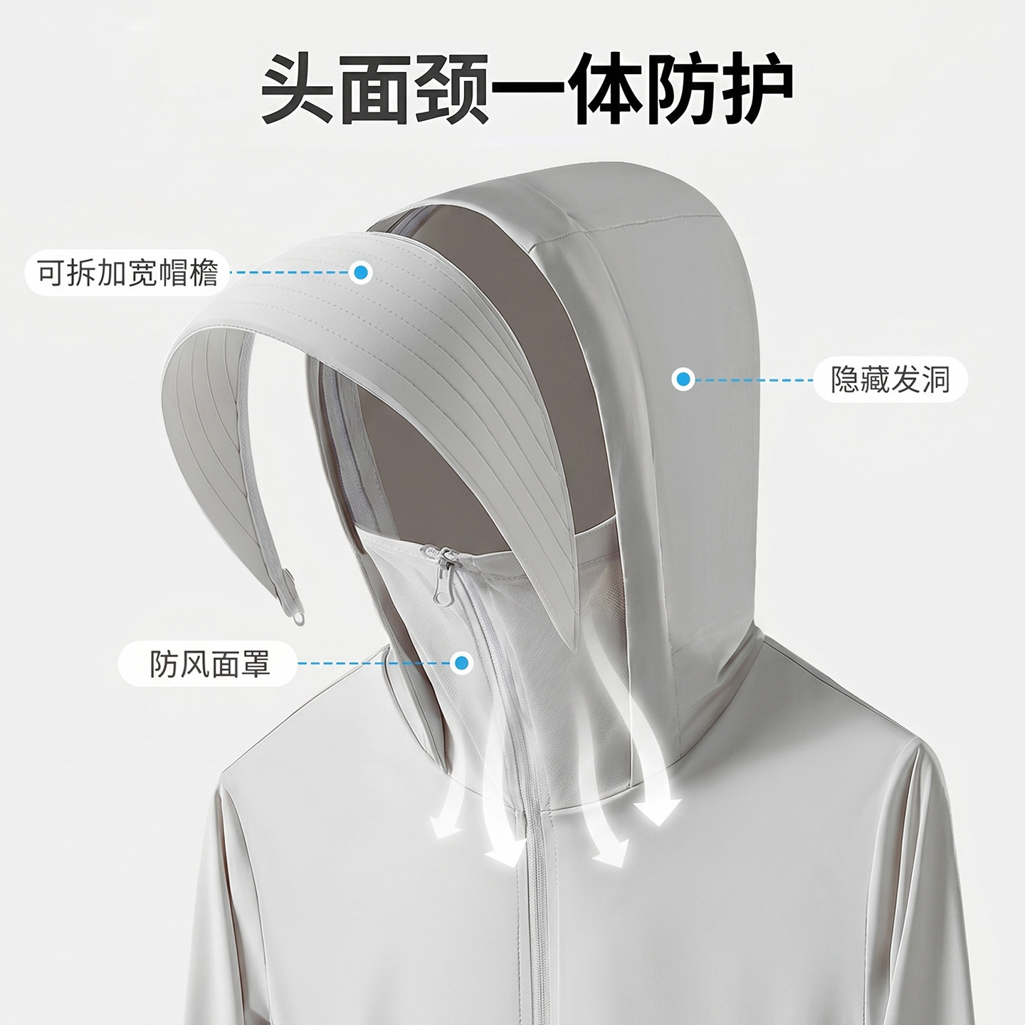 Summer outdoor ice silk sunscreen clothing wholesale sunscreen top women's UV protection light breathable skin clothing men's coat
