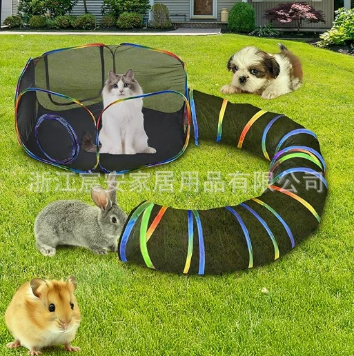 Amazon Spot Кошки и собаки Домашние животные туннели и игры палатка забор, дышащая сетка наружная крытая игрушка