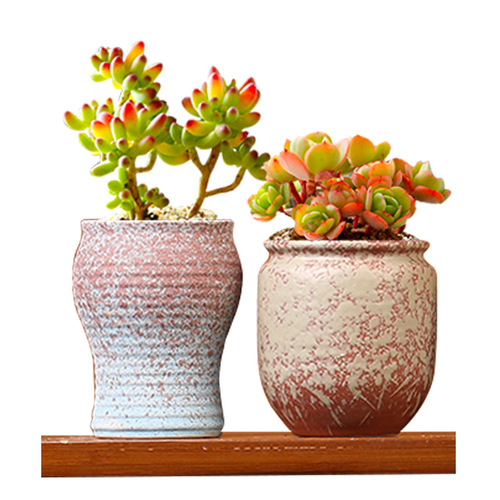One piece dropshipping succulent flowerpot ceramic stoneware retro size and caliber set street stall supply wholesale