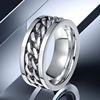 Ring stainless steel, men's fashionable chain, European style