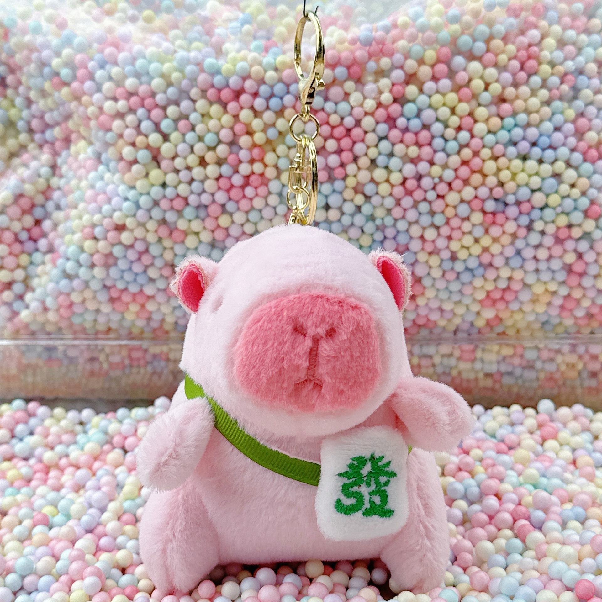 핑크 그린 포춘 카피발라 + 골드 버클