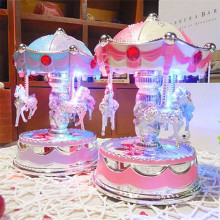 发光旋转木马音乐盒八音盒生日礼物送男女生闺蜜情人节创意礼品