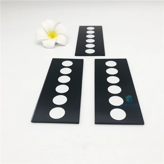 批发3mm洗墙灯玻璃条高温丝印照明玻璃投光灯 泛光灯电筒钢化玻璃