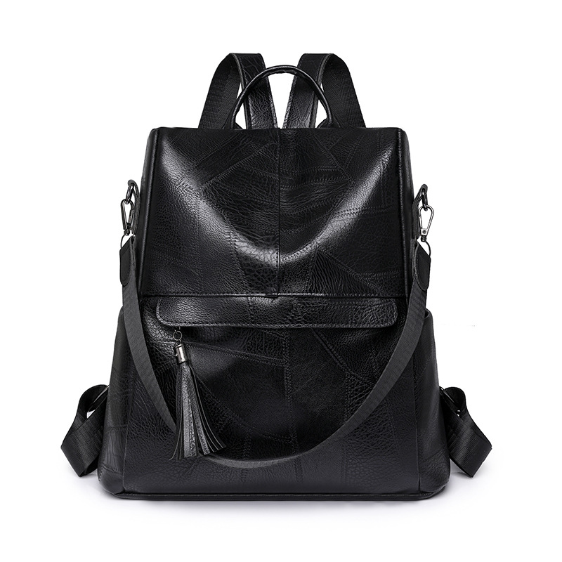 Venta al por mayor transfronteriza 2024 Nueva borla mochila antirrobo de las mujeres moda retro viaje al aire libre mochila de doble uso moda