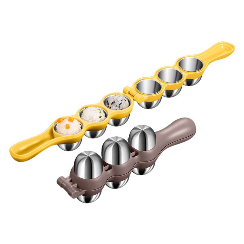 Hand-cranked 304 stainless steel rice ball mold household children's complementary food feeding tool rocking rice baking mold