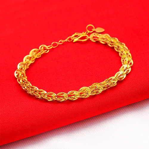 Brass gold-plated jewelry, gold store same style bracelet live broadcast, color-preserving phoenix tail bracelet, women's new model wholesale