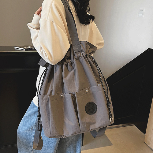 Portable and Large Capacity Dual-Shoulder Bag for Women, Short Trip Travel Bag, Student Casual Bag, Versatile Handbag, Crossbody Bag, Storage Backpack