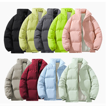 2025秋冬糖果色情侣款立领棉衣男面包服爆款潮牌加厚保暖女棉服