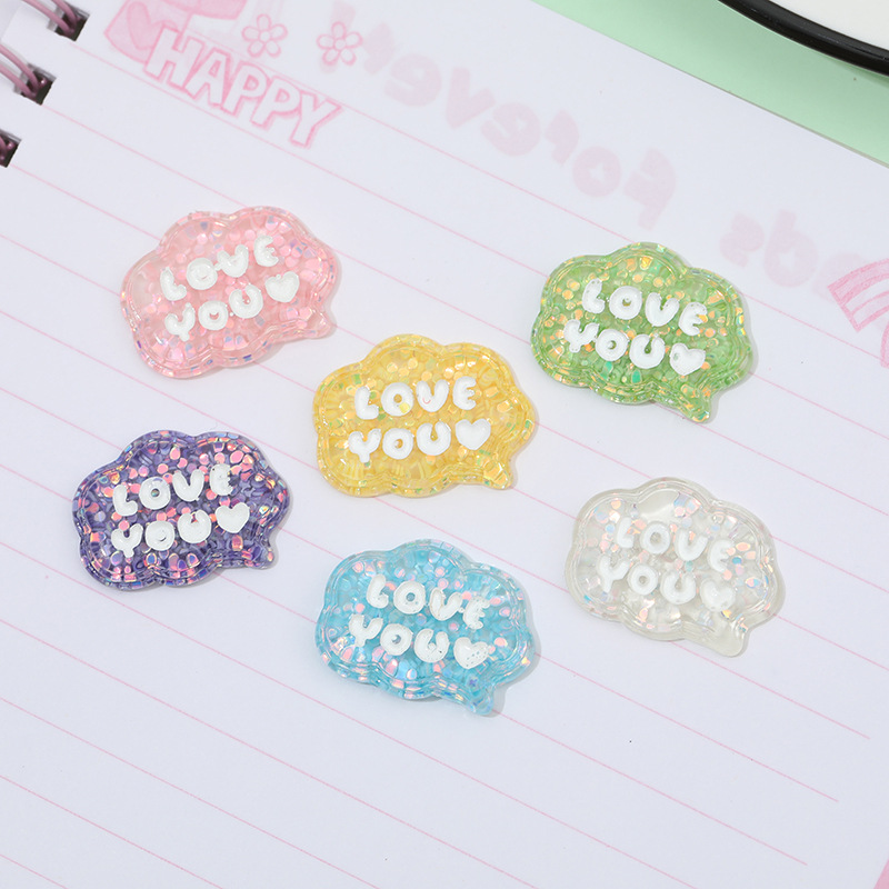 Hielo transparente brillo nube marca resina accesorios DIY joyería crema pegamento horquilla caja del teléfono colgante material al por mayor