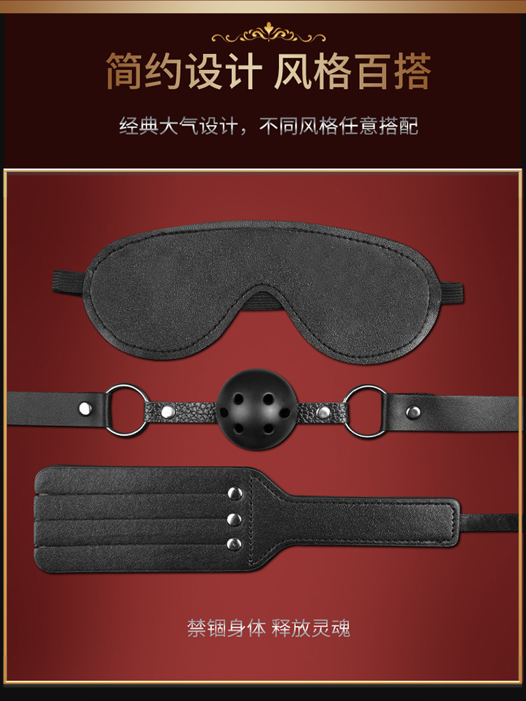 12-Piece Bondage Kit with Handcuffs, Nipple Clamps and Mouth Ball — detail image 19