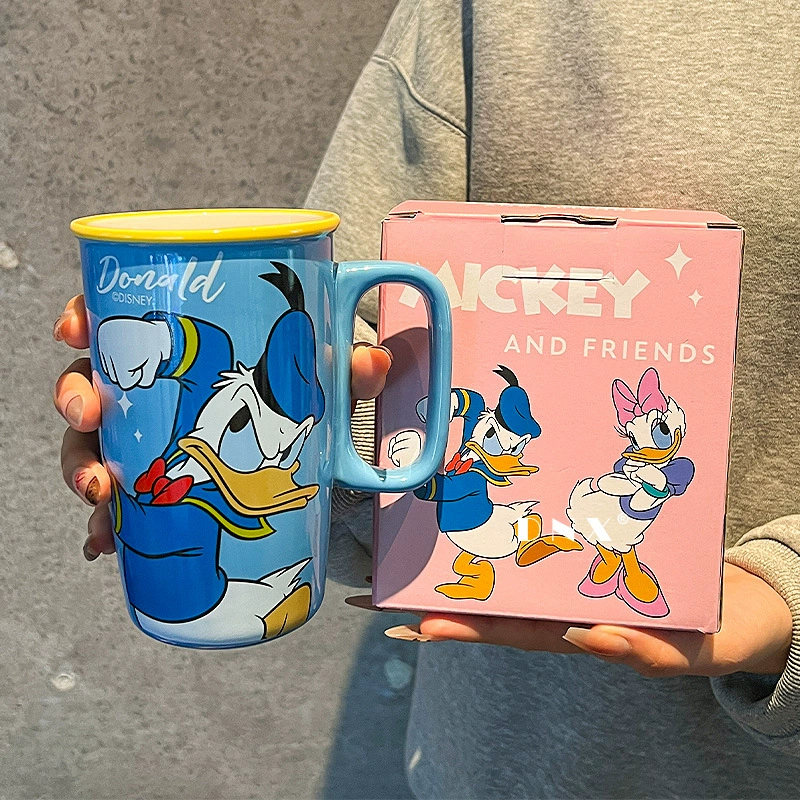 Высокий керамический кружка, вышивка Stitch, 550 мл, милый творческий подарок на день рождения для девушек