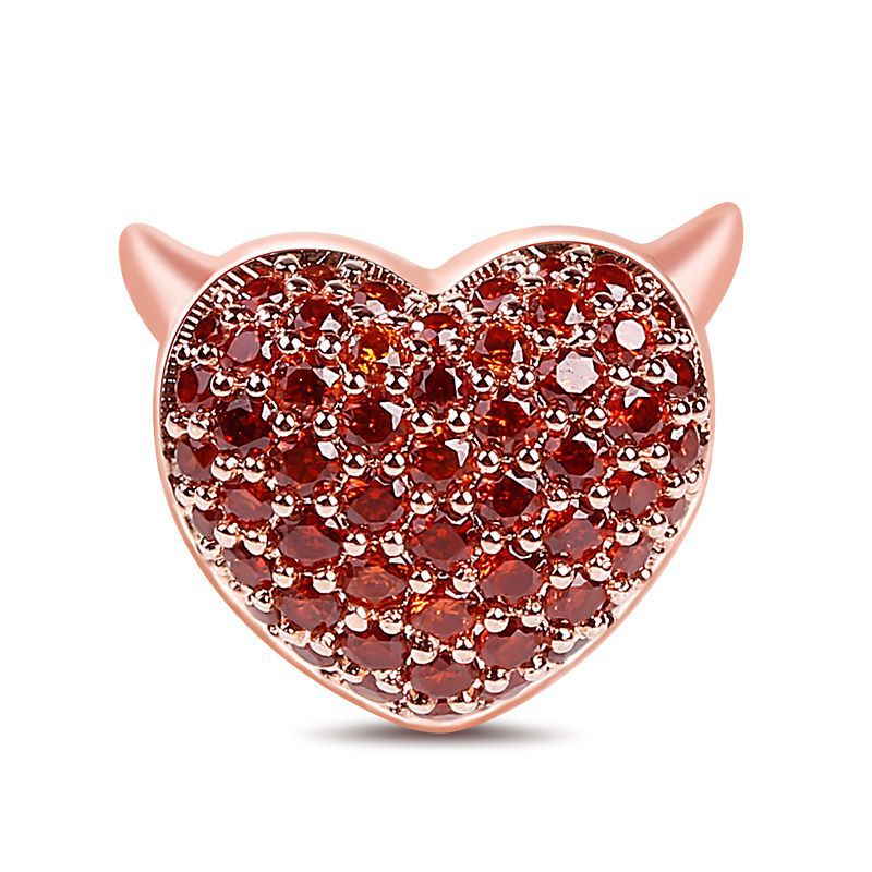 Dijes Bisuteria Mayoreo Calabaza Forma De Corazón Cráneo Cobre Enchapado Embutido Circón Víspera De Todos Los Santos Accesorios De Joyería display picture 2