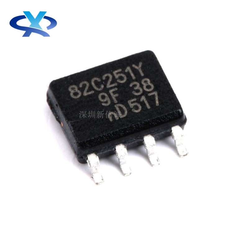 PCA82C251T/YM,118 丝印82C251Y 贴片SOP8 CAN总线收发器芯片原装