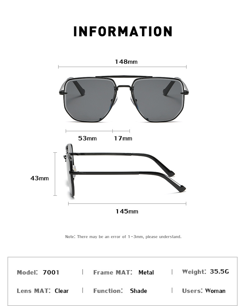 Fashion Double Beam Men's Uv Protection Driving Diamond Rimmed Sun-resistant Sunglasses display picture 3