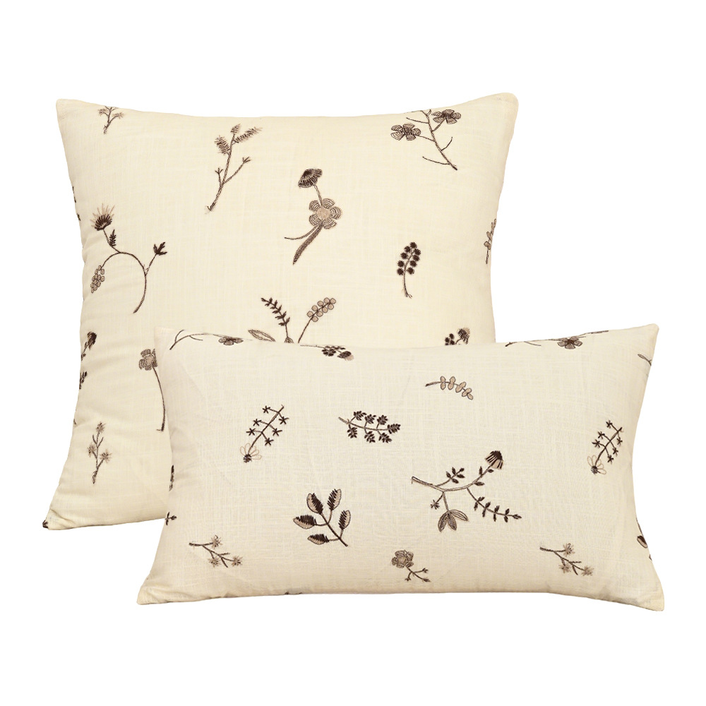 Cross-border nórdico ins almohada bordada floral bohemia retro sala de estar sofá dormitorio cojín de fiesta diaria