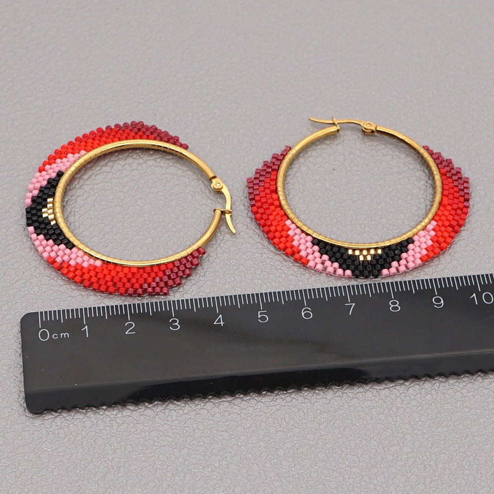 Fashion Ethnic Style Exaggerated Hoop Earrings display picture 11