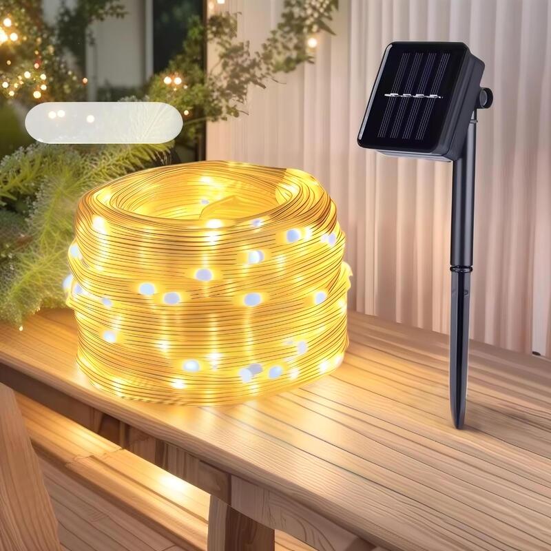 New Led Solar String Lights with Eight Functions, Starry Sky Lights for Outdoor Stalls, Camping, Decorative Atmosphere Light Strings Wholesale