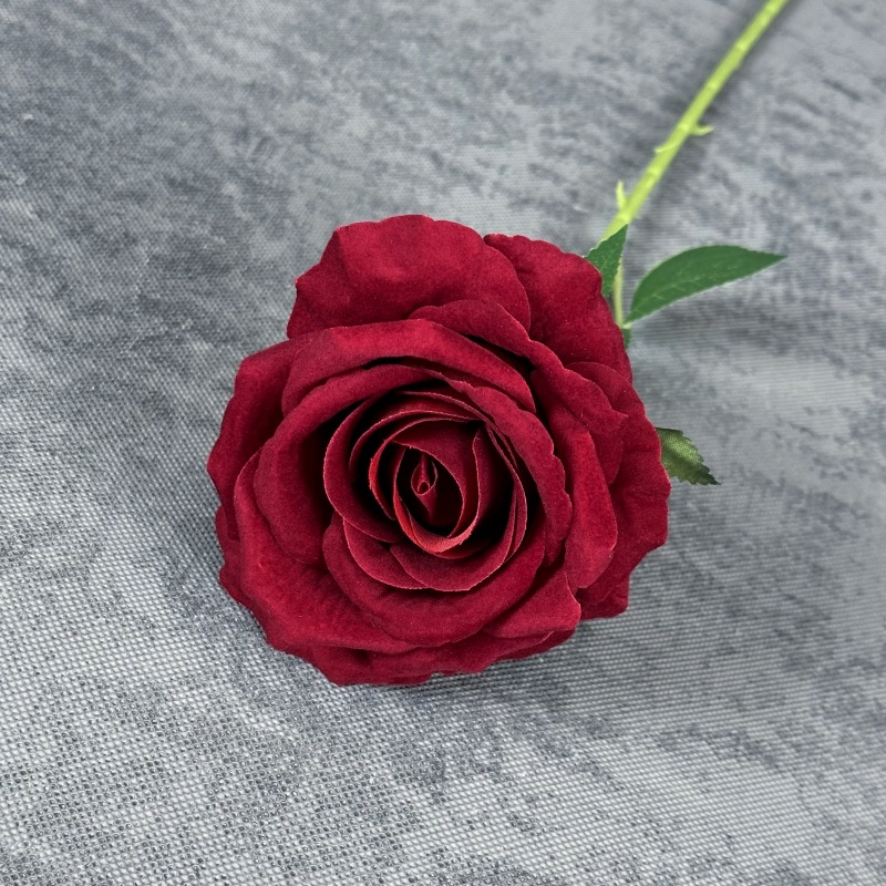 Rosas de tela única flores de tela