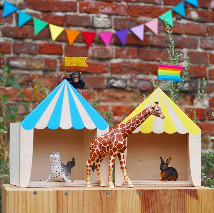 INS Cross -border Circus Circus small wooden house house settings…