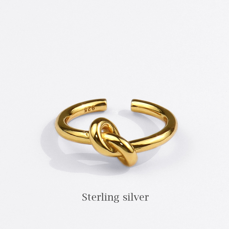 design line knotted ring fashion simple open ring