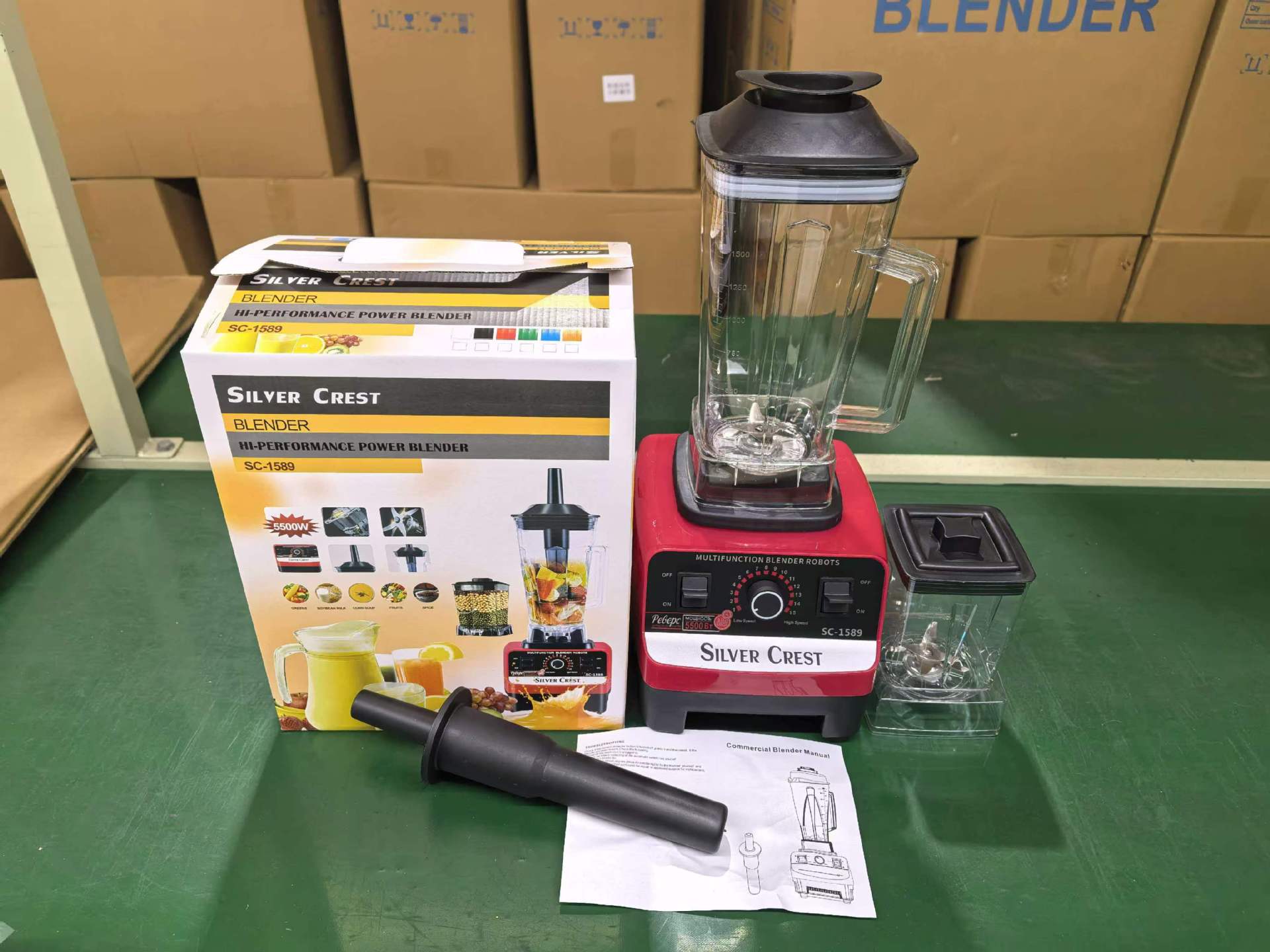 SC1589 Model Blender 4500W Yüksek Güç 2in1 Çift Bardak Meyve Sıkacağı Karıştırıcı Özelleştirilebilir