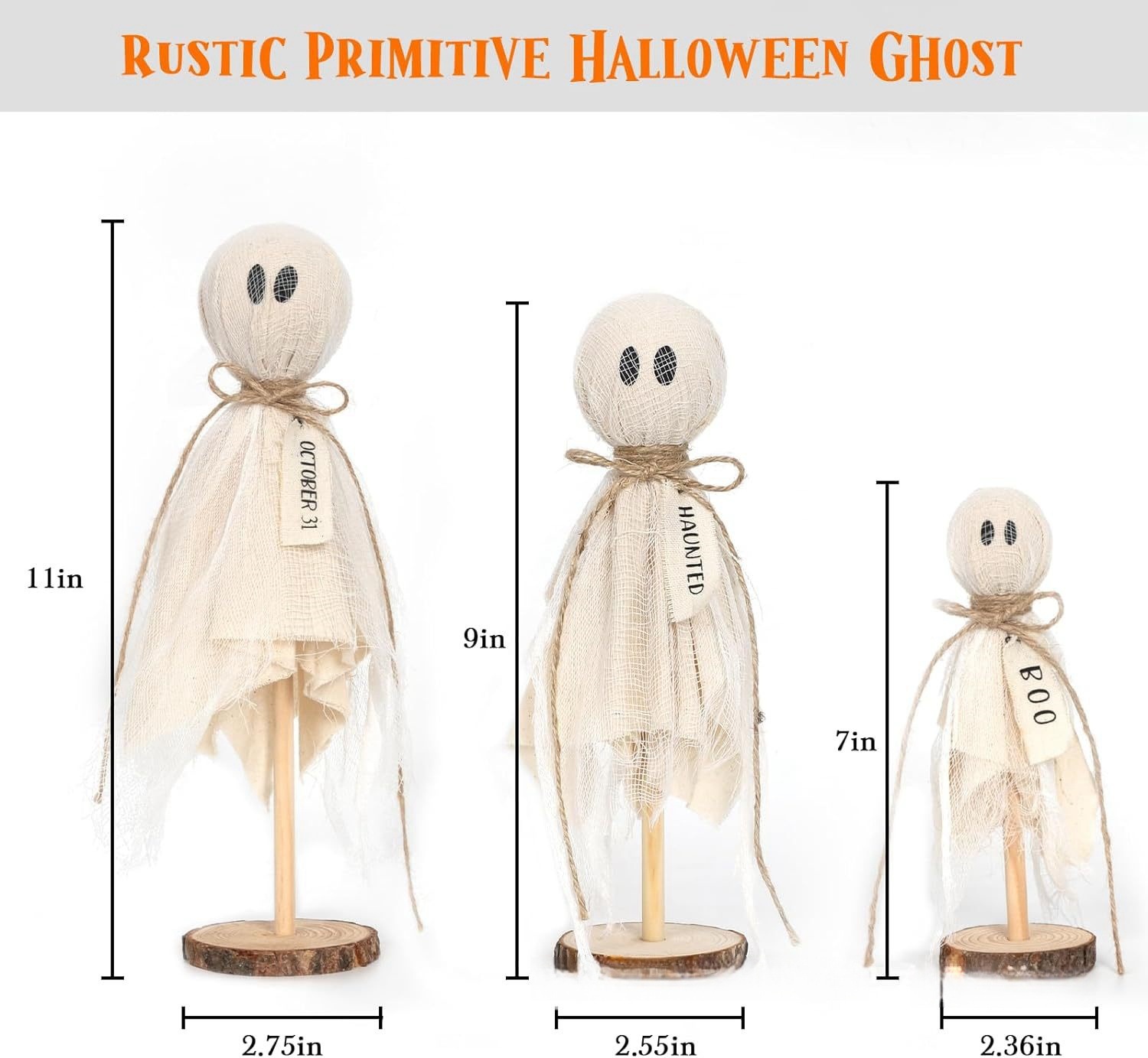Cross-border new Halloween and Ghost Festival ghost figurines, shopping mall stores, festival decoration supplies manufacturer wholesale Little ghosts pic 4