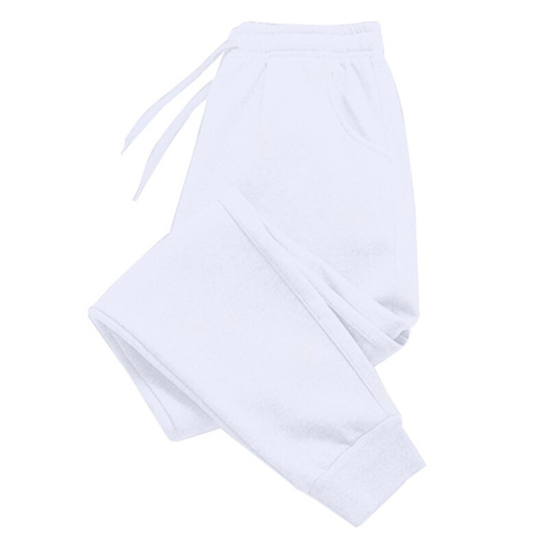 Factory wholesale 220 grams of solid color light version of the pants European size hip-hop men's and women's autumn and winter new Joker plus velvet casual pants