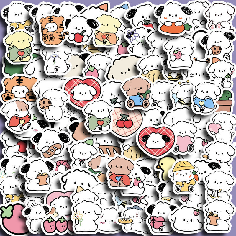 South Korea puppy 100 stickers new children stickers cute Journal stickers album phone case Cup stickers