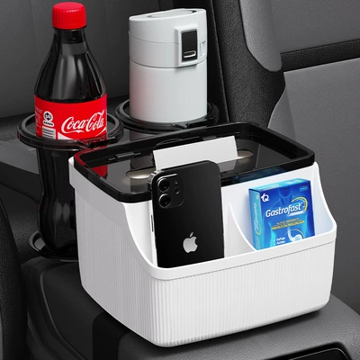 New Car Armrest Box Tissue Car tissue box/set - white
