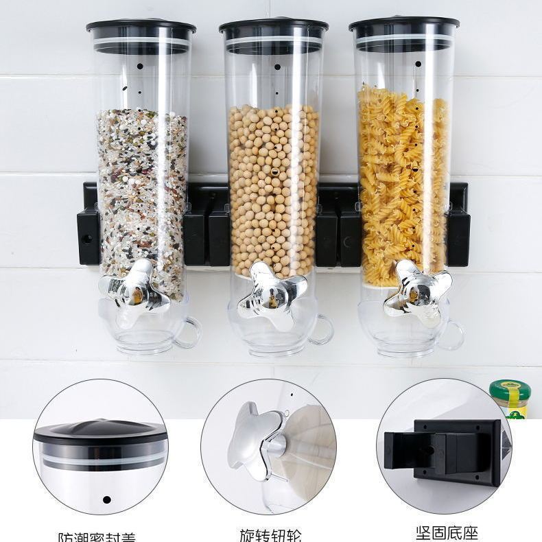 Wall-Mounted Bean Storage Jar, Punch-Free Candy Jar, Snack Sealed Household Coffee Machine, Grain Storage Jar Box, No