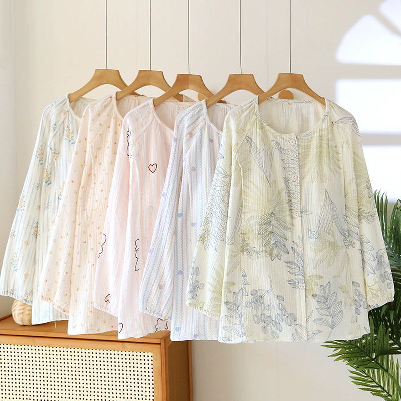 Кормящая рубашка с нагрудным подушечкой из хлопчатобумажной марли