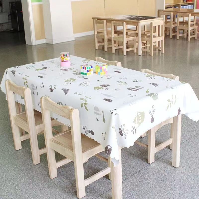 Kindergarten Special Table Cute Waterproof and Oil-Proof Tablecloth Preschool Class Tablecloth Mat No-Wash Small Fresh Tablecloth