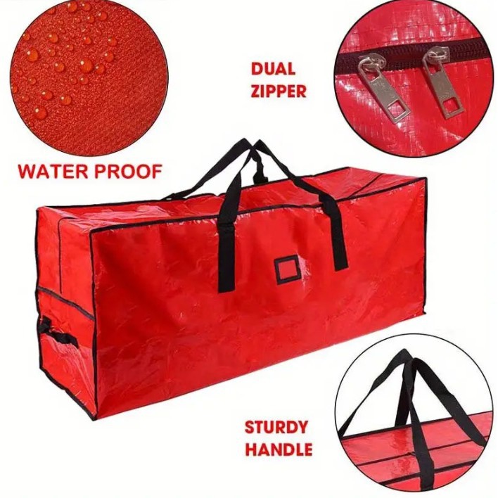 Spot Cross-border el mismo modelo de bolsa de almacenamiento de árbol de Navidad árbol artificial bolsa de lona tejida pe de gran capacidad