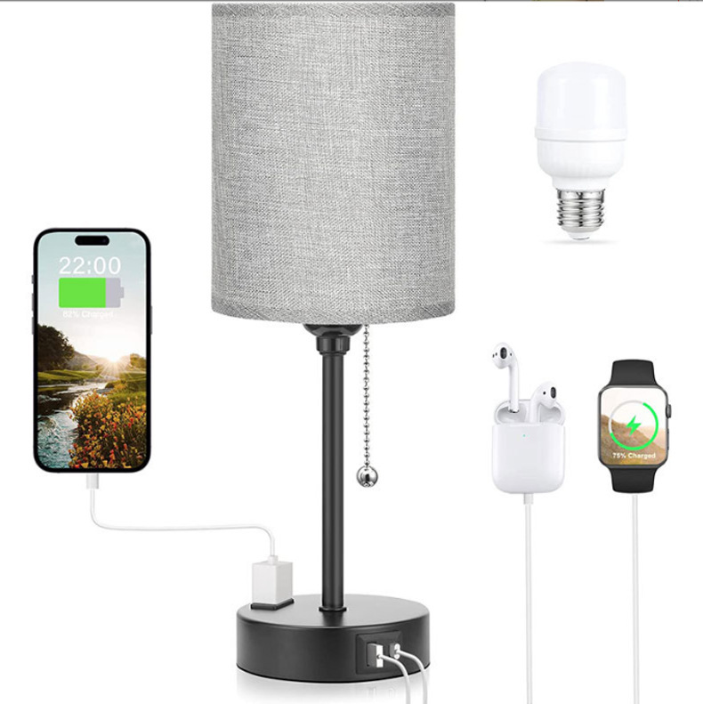 アマゾン速売通taye c usb携帯電話充電布芸電気スタンド書斎寝室灯美規ファスナースイッチ|undefined