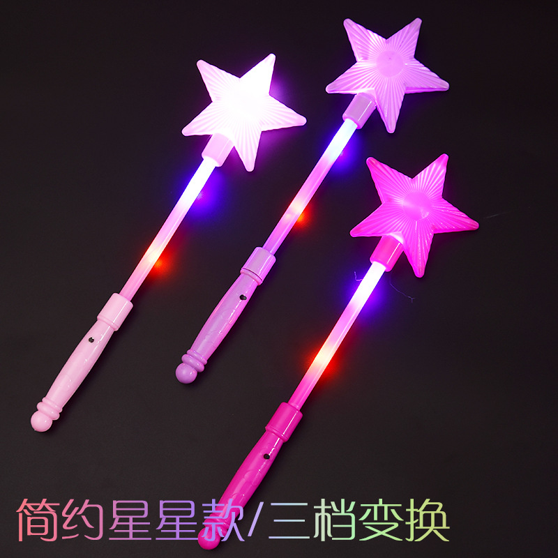 Fabricante mayorista fiesta LED pentagonal palo luminoso palo de amor flash palo de concierto de apoyo palo de apoyo