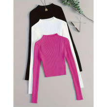 U 25692LCandy Color Mock Neck Sweater �ǹ�ɫ����Ië�W����